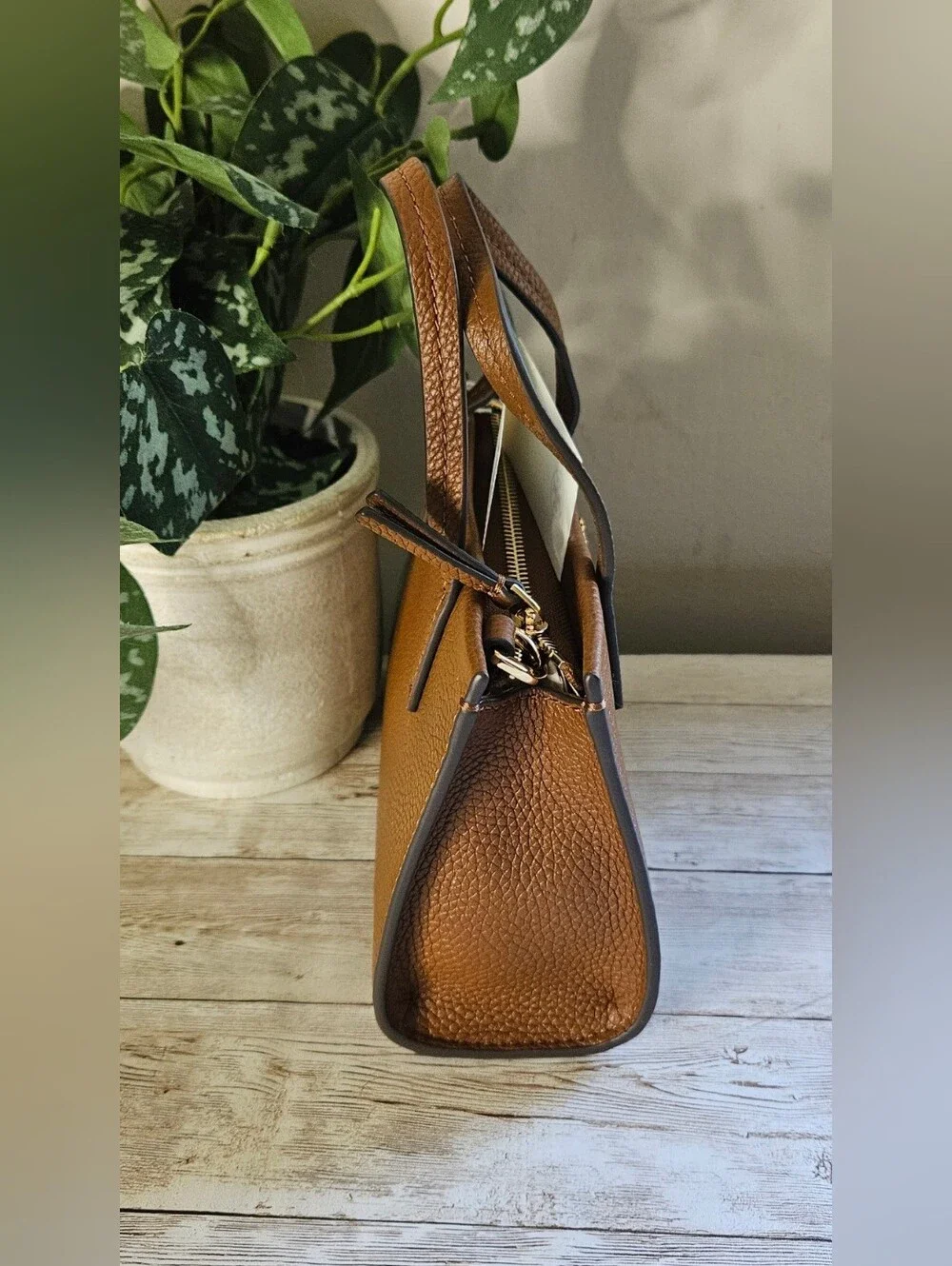 Tory Burch nwt Blake Mini Tote Bag Crossbody in Cortado brown pebbled leather